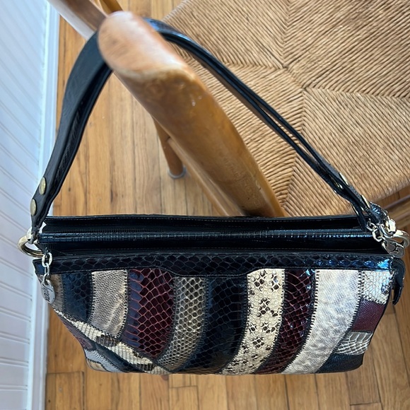 70s “Bags by Supreme” Exotic Patchwork Genuine Snakeskin/Python/Lizard Hand-Bag - Picture 15 of 16